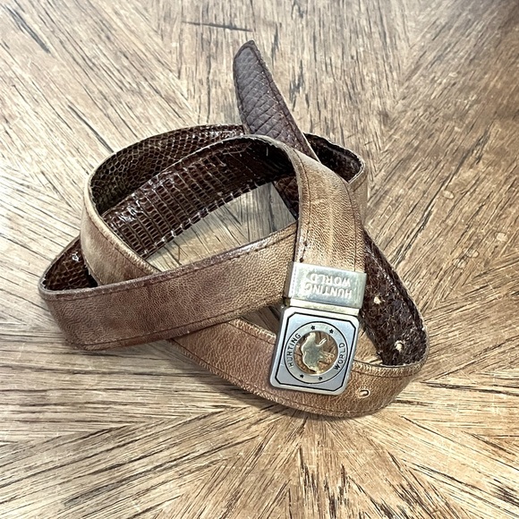Stunning VNT Hunting World Reversable Brown Reptile & Leather Belt - Unisex - Picture 14 of 15